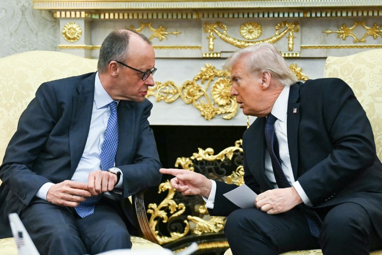 TOPSHOT-US-GERMANY-POLITICS-TRUMP-MERZ