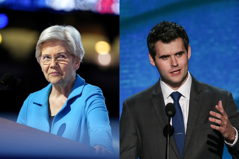 Sen. Elizabeth Warren, D-Mass.; Iowa Senate candidate Zach Wahls