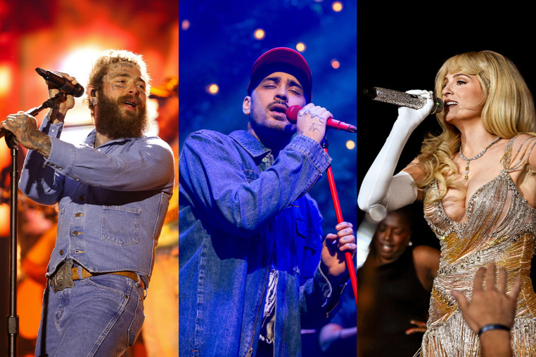 Post Malone, Zayn Malik and Meghan Trainor.