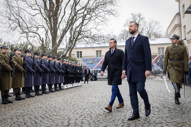 US Defense Secretary Pete Hegseth in Poland