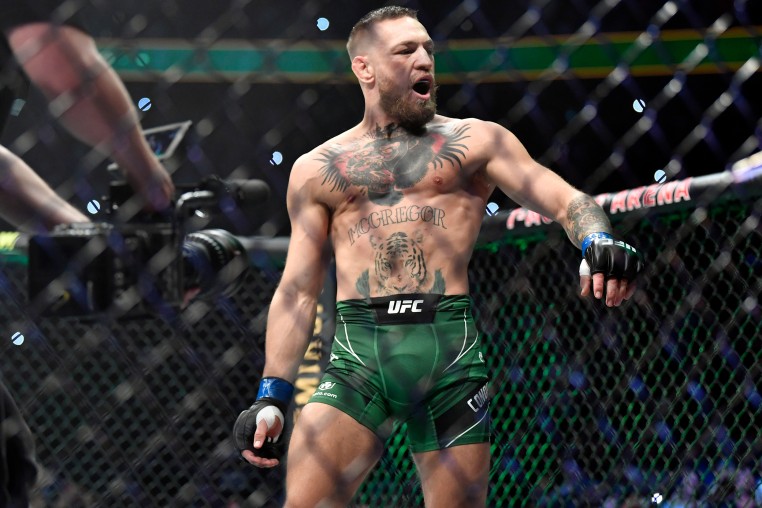 Conor McGregor at UFC 264 event on July 10, 2021, in Las Vegas, Nevada.