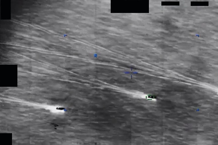 Imagery likely derived from an infrared sensor aboard a U.S. military platform operating within the United States Central Command area of responsibility in 2022. A user uploaded this video to a classified network in June 2024.