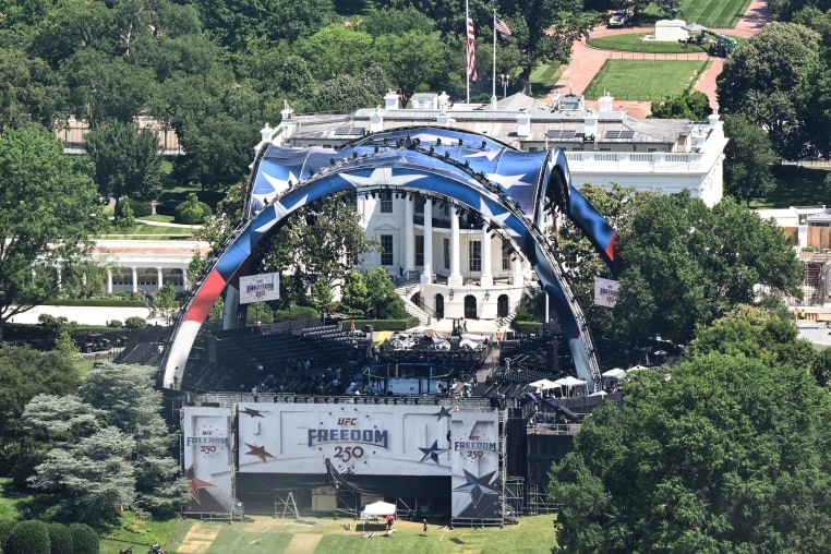 "The Claw," for the upcoming UFC fight on the South Lawn of the White House,