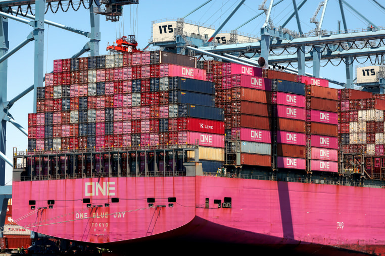 Shipping containers.