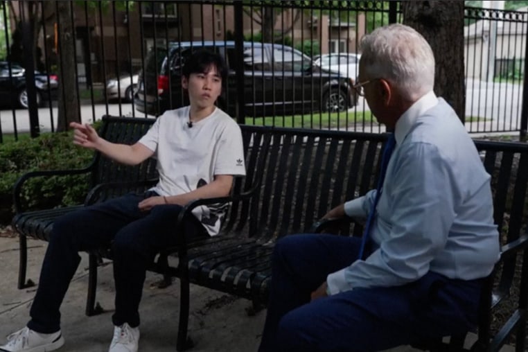 NBC Chicago's Chuck Goudie speaks with a 21 year old college student who says he is the man in the photos released by police and admits to setting the cross on fire in Chicago's Grant Park.