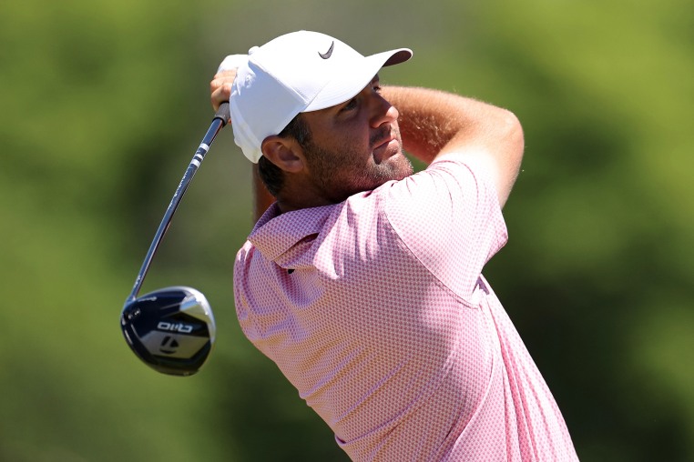 Scottie Scheffler during a practice round at Shinnecock Hills Golf Club in Southampton, N.Y., on June 16, 2026.