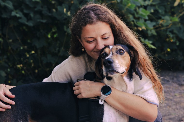 Abby Tubbs with her dog Millie.