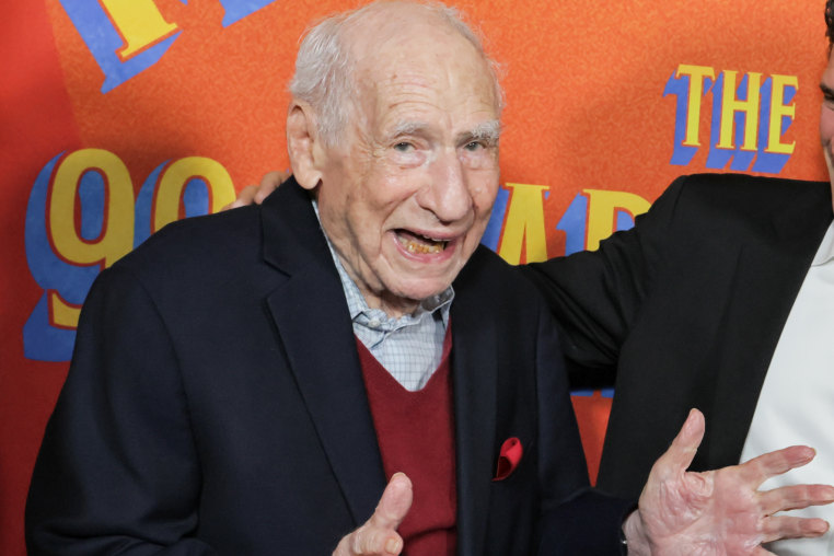 Mel Brooks attend the premiere of " Mel Brooks: 99 Year Old Man!" .