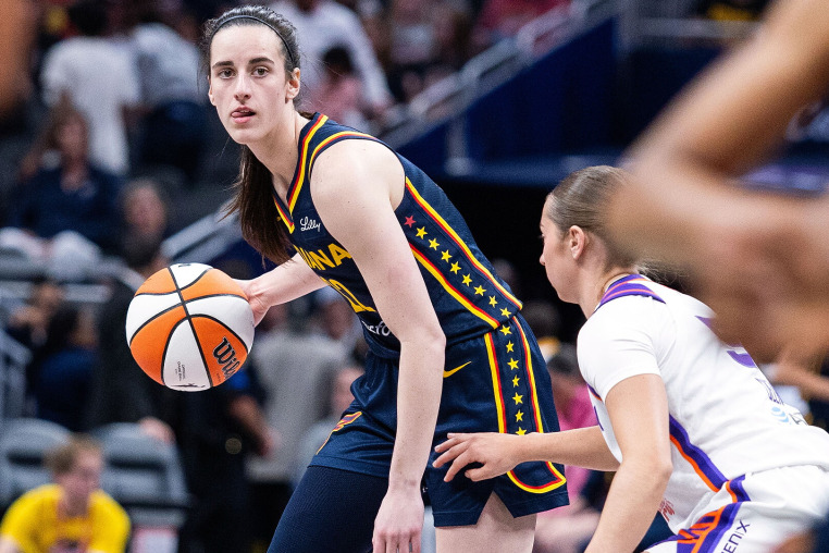 Caitlin Clark scores a game-high 24 points and dishes out 9 assists to help Indiana avoid a three-game losing streak, beating Phoenix at home.