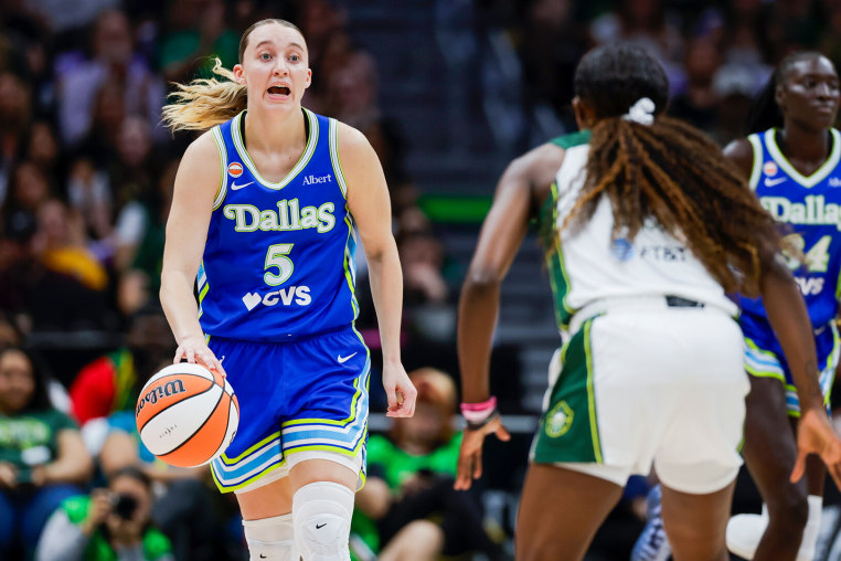Paige Bueckers and Azzi Fudd combined to score 53 points to help the Wings get a thrilling overtime victory against the Seattle Storm.
