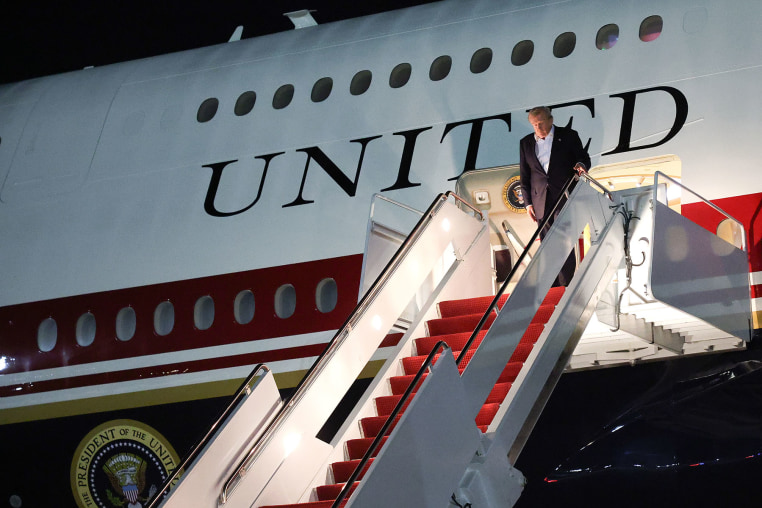 President Trump Returns From NATO Summit In Turkey