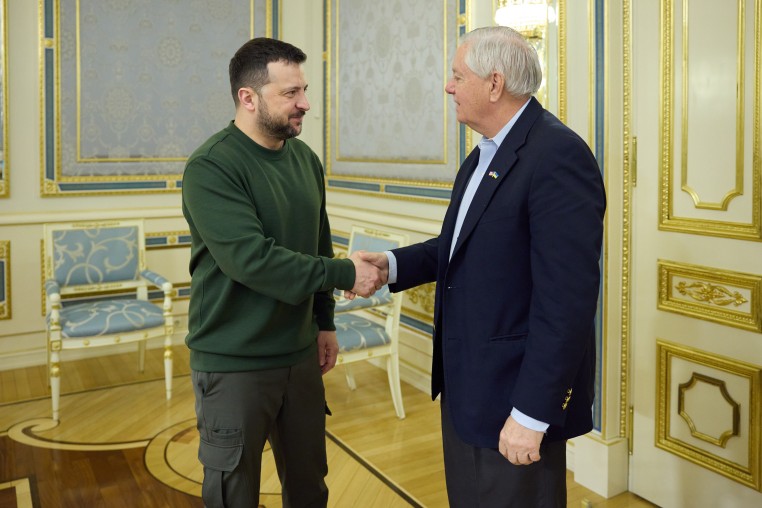 Volodymyr Zelenskyy - Lindsey Graham meeting in Ukraine