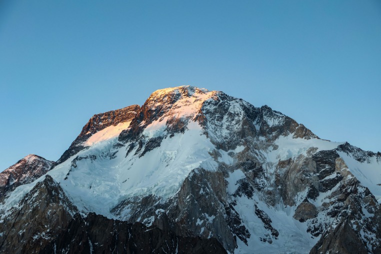 Broad Peak mountain covered in snow.