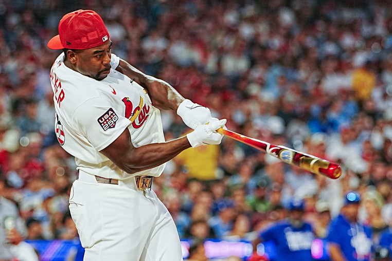 PHILADELPHIA, PA - JULY 13: Jordan Walker #18 of the St. Louis Cardinals bats during the 2026 T-Mobile Home Run Derby at Citizens Bank Park on Monday, July 13, 2026 in Philadelphia, Pennsylvania. (Photo by Mary DeCicco/MLB Photos via Getty Images)