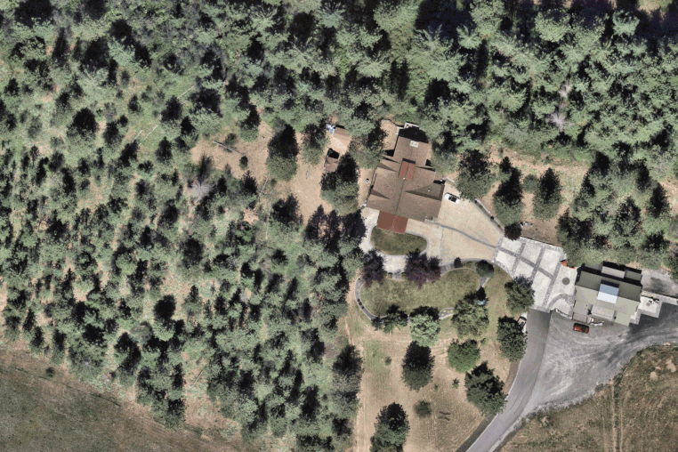 Comparing images before and after the Spokane wildfires in Washington.