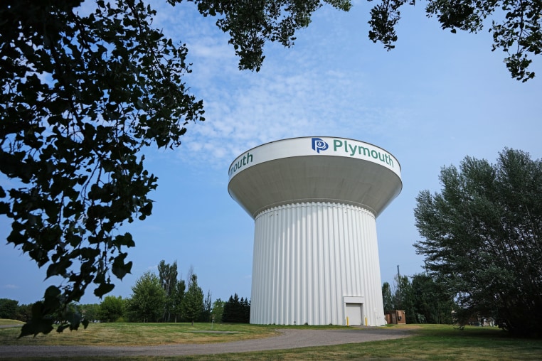 Plymouth water tower in Minnesota