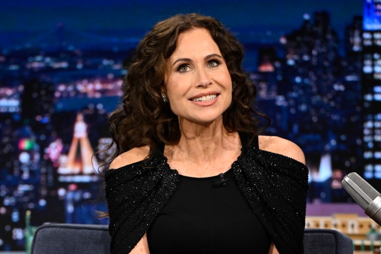 Actress Minnie Driver during an interview with Jimmy Fallon.