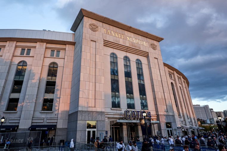 The facade of Yankee Stadium.