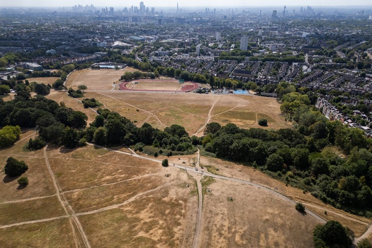 Some 71.3 percent of England is in drought, the UK government said Monday, after the nation experienced its driest July on record, with a fifth heatwave and scant rain forecast for the week ahead. 