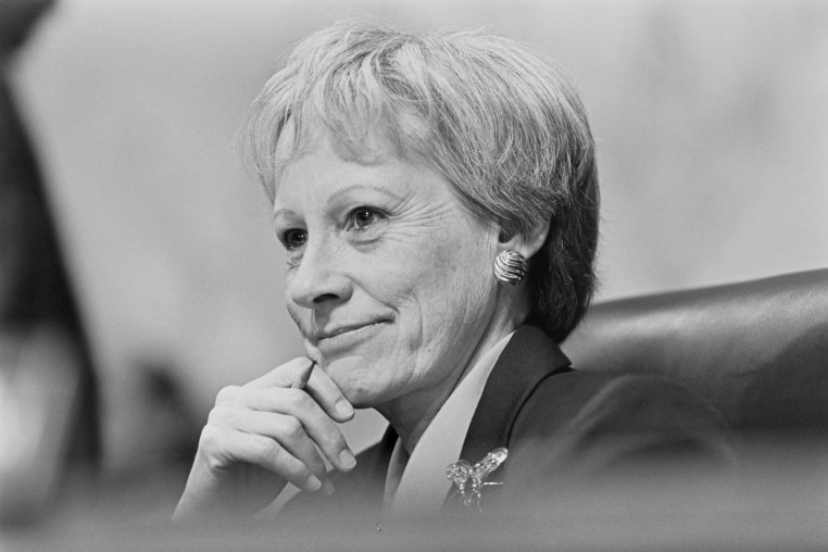 Close-up of Senator Nancy Kassebaum smiling