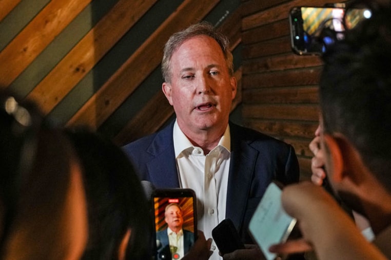 Texas State Attorney General Ken Paxton campagins in Houston for the state's Senate seat.