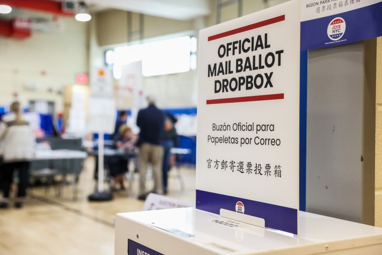 An official mail ballot drop box.