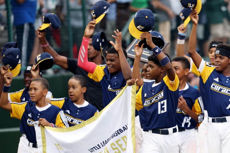 Image: The Curaçao Region from Willemstad celebrates winning the 2026 Little League Baseball World Series Championship against the Mountain Region from Henderson, Nev.