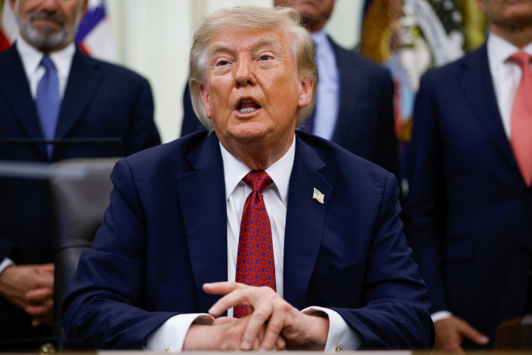 U.S. President Donald Trump in the Oval Office.