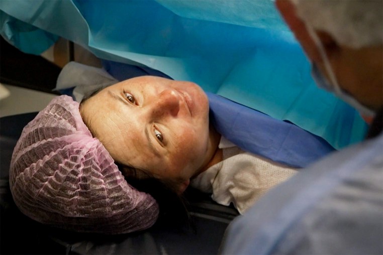 Ukrainian mother gives birth in underground hospital