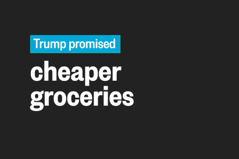 A gif explaining Trump's promises versus the reality on economic issues.