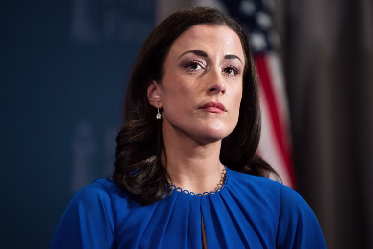 Cassidy Hutchinson listens during an event in Washington on Feb.24, 2024.