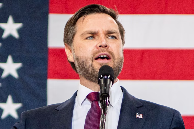 JD Vance speaking at a rally