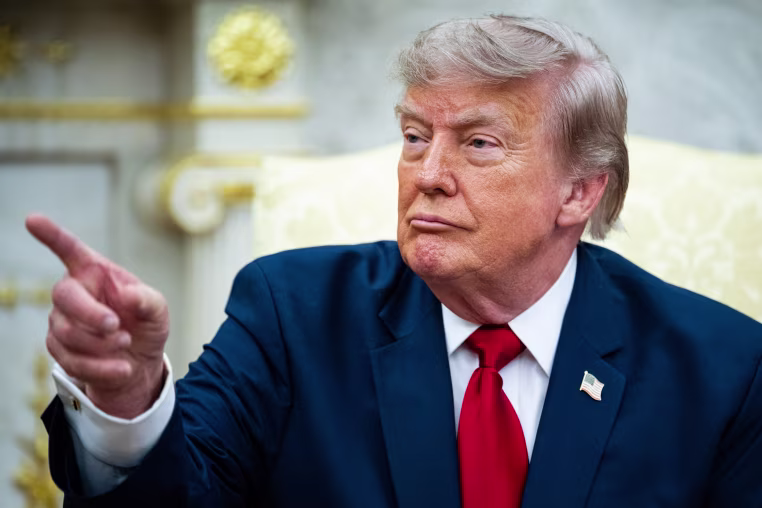President Donald Trump speaks in the Oval Office on Tuesday, July 14, 2026. 