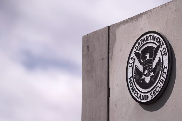 The seal of the US Department of Homeland Security.