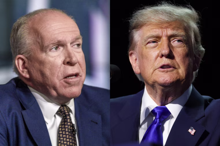 Former CIA Director John Brennan; President Donald Trump.