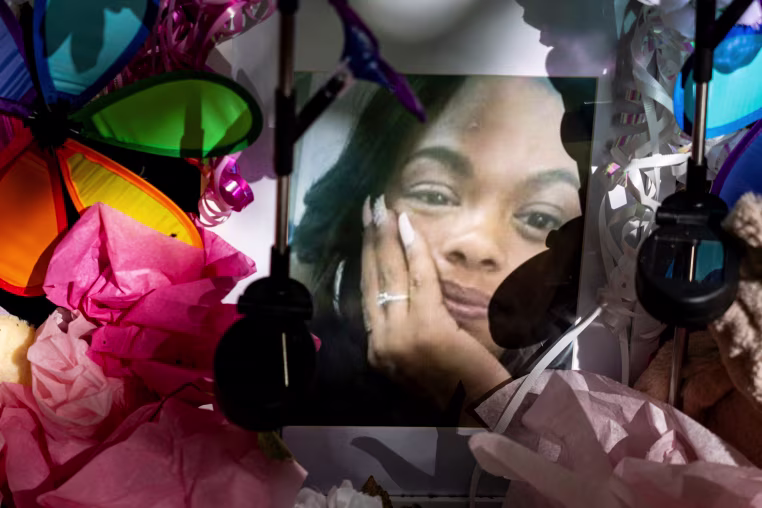 A memorial for Tasia Fortune in Jackson, Miss.