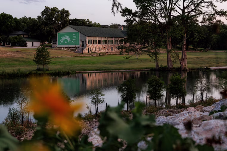 Camp Mystic remembrance along the Guadalupe River.