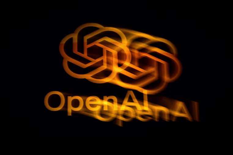 OpenAI logo with motion blur