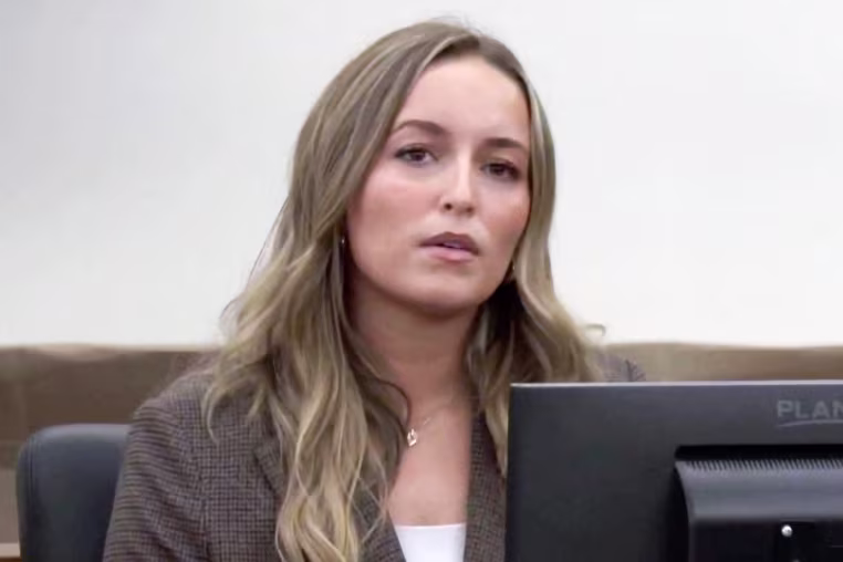 Image: Alleigha Botner speaking in court.