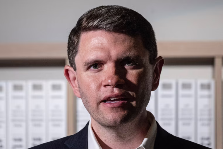 Texas Democratic Senate candidate James Talarico speaks in Dallas on Sept. 10, 2026.