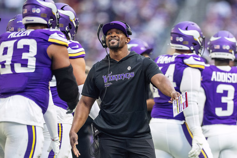 Minnesota Vikings Defensive Coordinator Brian Flores