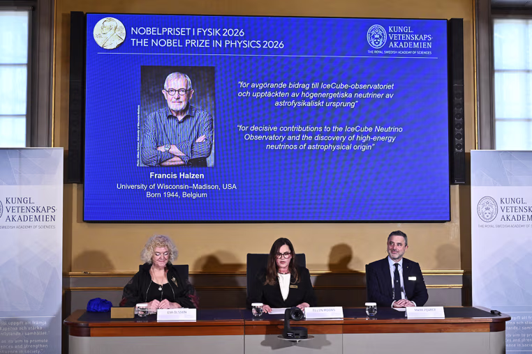 Francis Halzen is announced as the recipient of the 2026 Nobel Prize in Physics