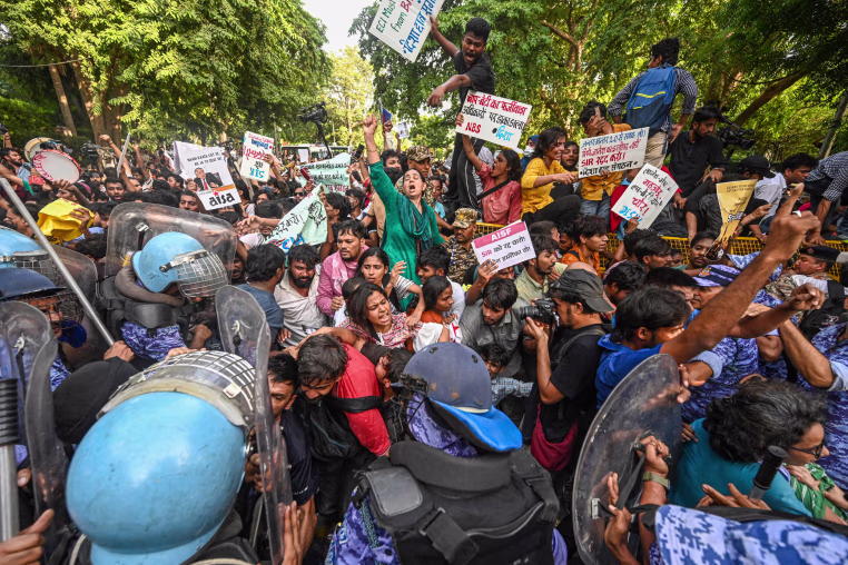 People at protest.