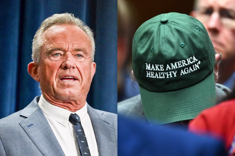Robert F. Kennedy Jr. and a "Make America Healthy Again" hat.