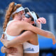 Image: Kelly Claes and USA's Sarah Sponcil