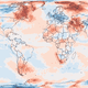 An animated image showing six months of temperature anomalies from 2021.