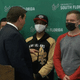 Florida Gov. Ron DeSantis scolds students for wearing face masks during his visit to University of South Florida.