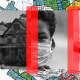 Photo illustration: Images of houses on a street, close up of a Black child wearing a mask and grey smoke against a background showing parts of a redlined housing map.