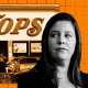 Photo Illustration: Elise Stefanik and an image of the Buffalo supermarket where a recent mass shooting took place