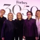 From left to right: Know Your Value founder Mika Brzezinski, former Secretary of State Hillary Clinton, journalist and activist Gloria Steinem, tennis icon Billie Jean King, and Ukraine First Lady Olena Zelenska at the 30/50 Summit in Abu Dhabi on March 8, 2023.
